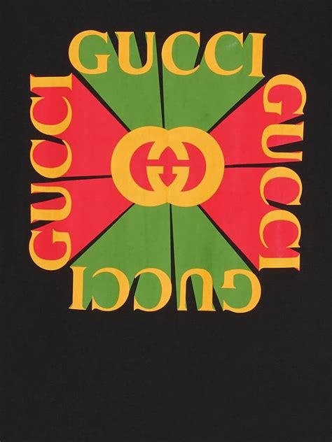 gucci logo print t shirt orange|vintage Gucci logo t shirt.